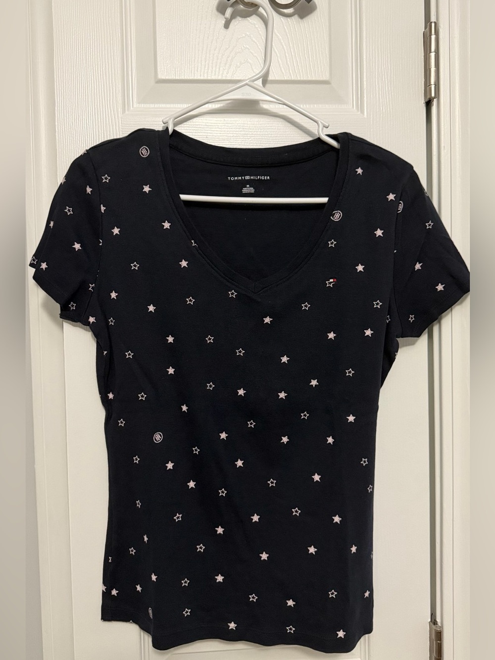 Tommy Hilfiger M navy stars v neck shirt